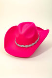 The “Whitney Jewel” Cowboy Hat w/ Crystal Rope in 4 Colors